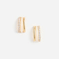 Gold Crystal Double Hoop Earrings