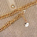 Gold Lurex Ribbed Knit Top