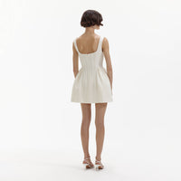 Cream Boucle Mini Dress