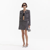 Black Check Boucle Jacket