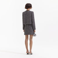 Black Check Boucle Jacket