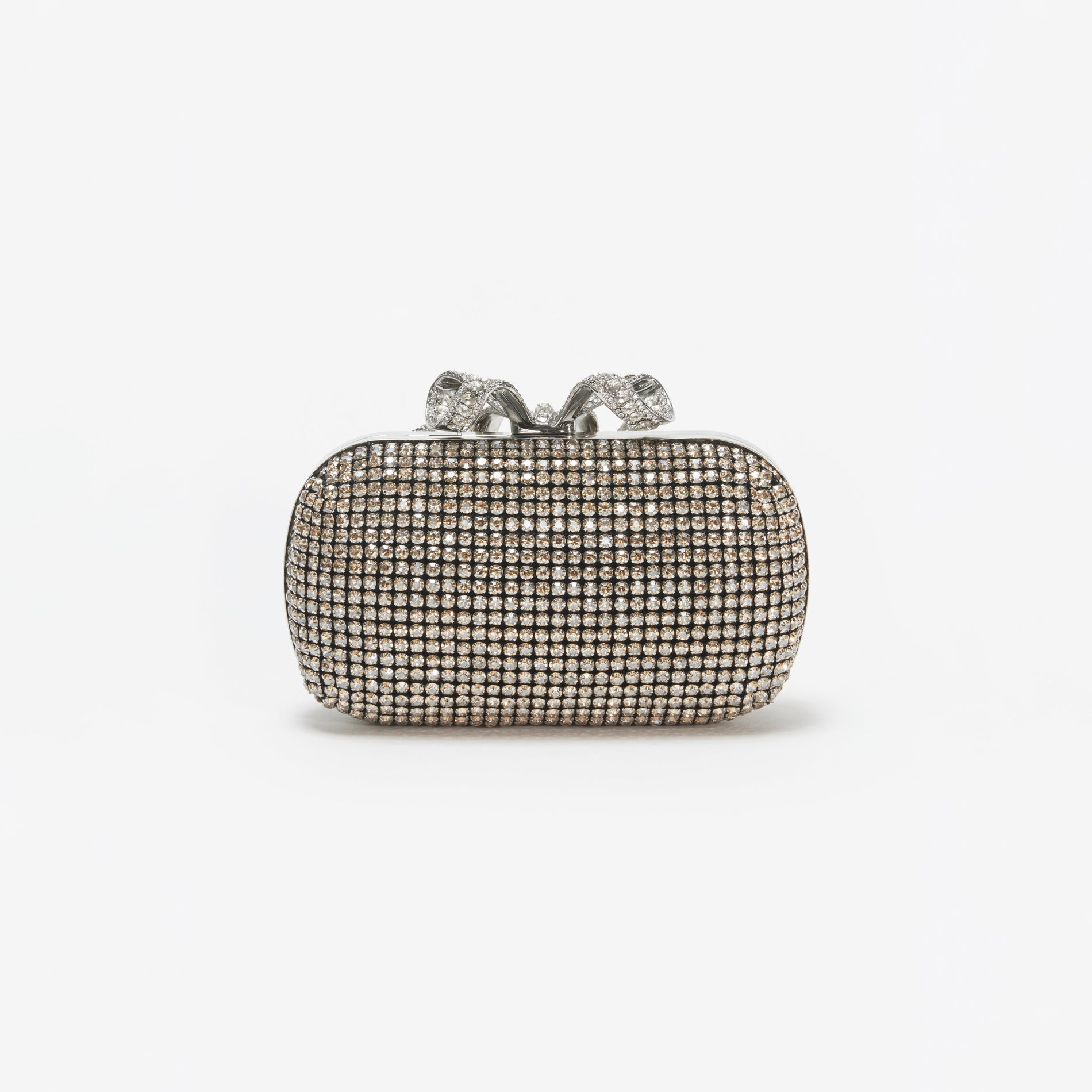 Champagne Diamante Bow Clutch