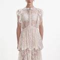 White Tiered Lace Maxi Dress