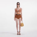 Tan Dot Mesh Bodysuit