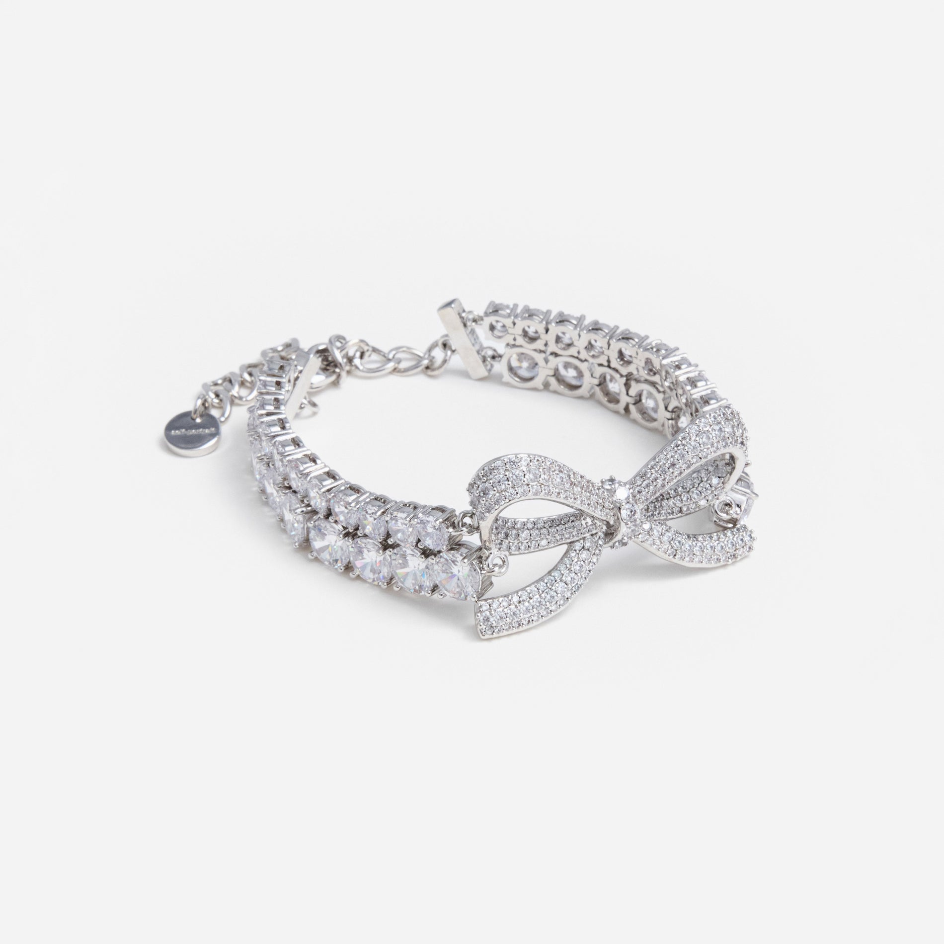 A photo of the Crystal Bow Double Tennis Bracelet