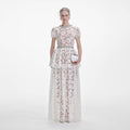 White Lace Tiered Maxi Dress