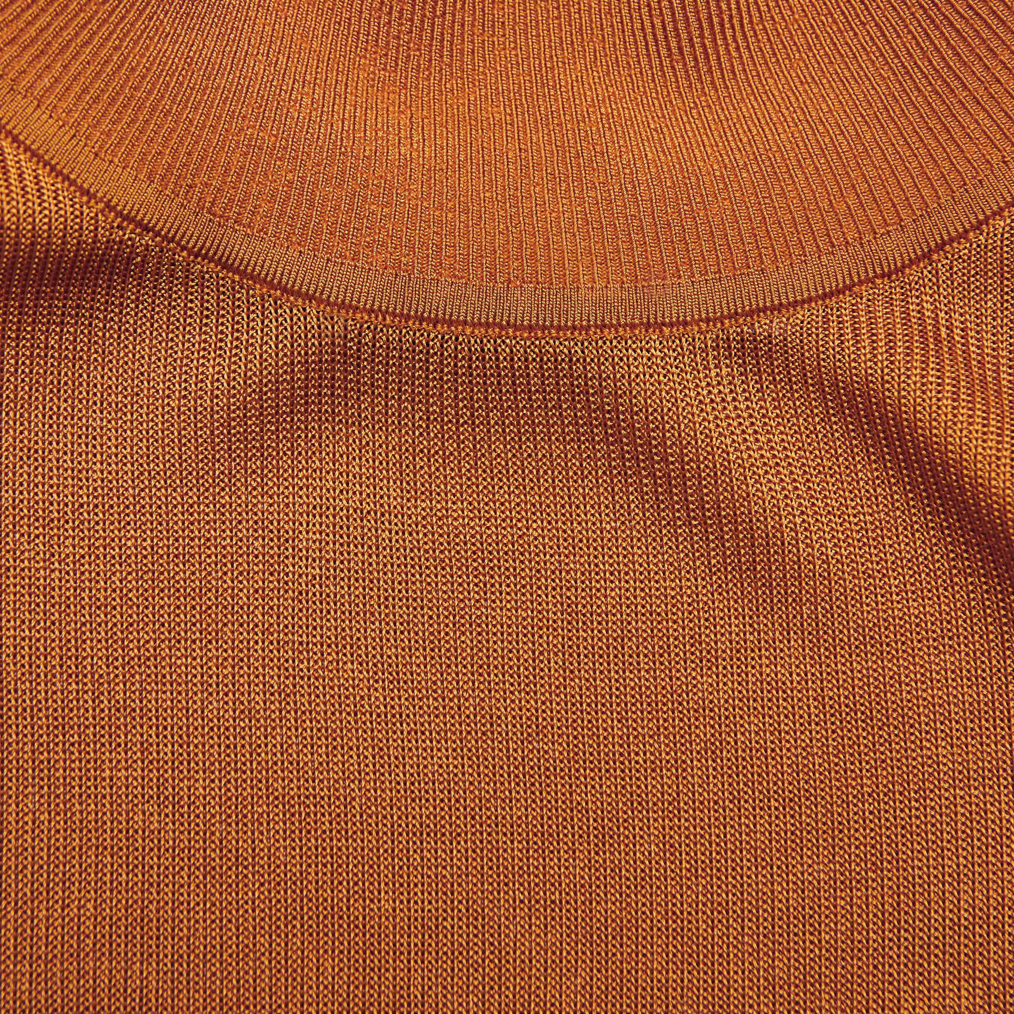 Burnt Orange Viscose Knit Maxi Dress