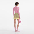 Pink Knit Cut Out Bodysuit