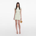 Lime Boucle Mini Dress