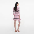 Pink Stripe Knit Mini Dress