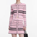 Pink Stripe Knit Mini Skirt