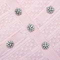 Pink Pointelle Diamante Knit Mini Dress