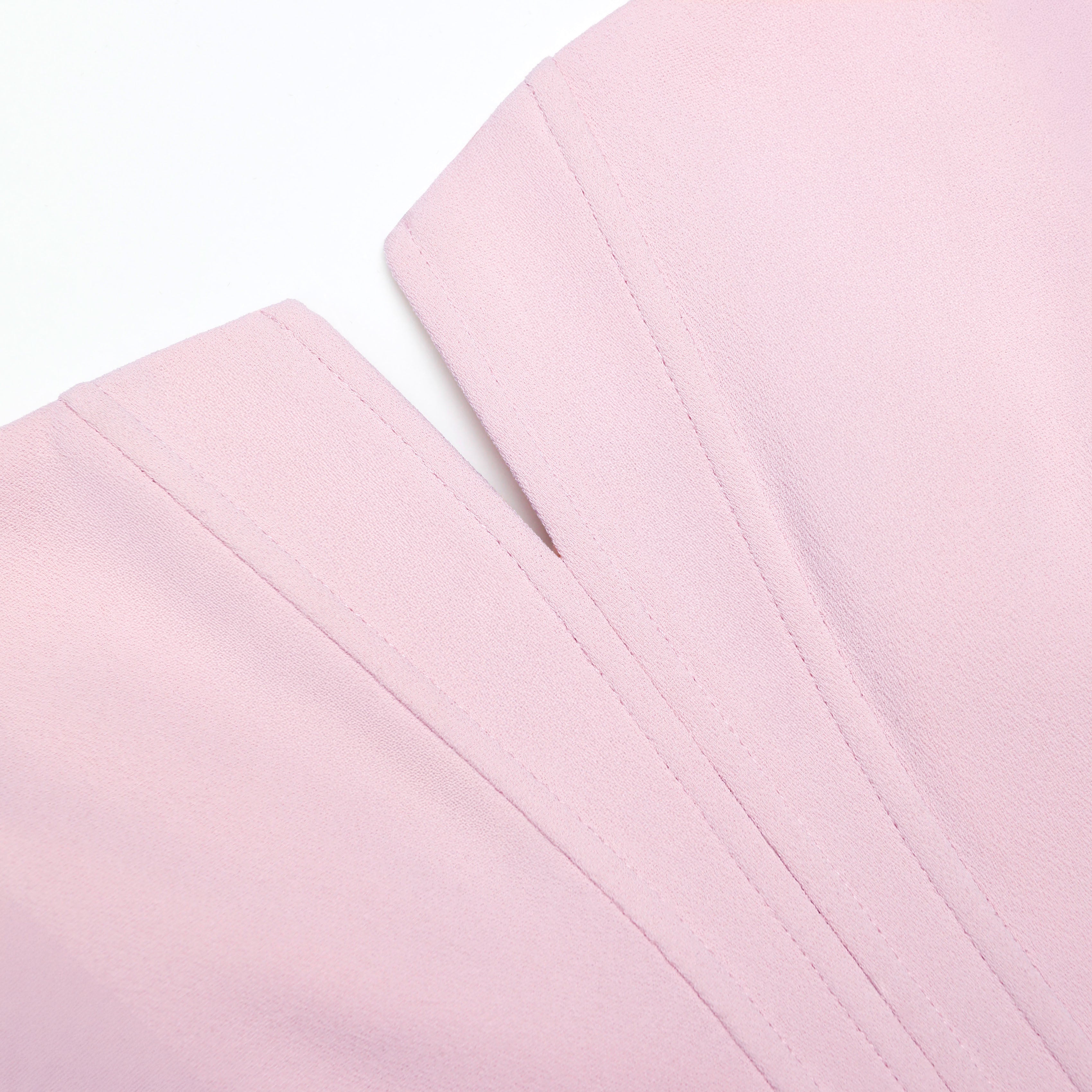 Pink Crepe Midi Dress