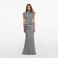 Navy Stripe Jersey Maxi Dress