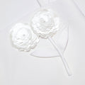 White Crepe 3D Sequin Flower Mini Dress