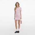 Pink Textured Knit Mini Dress