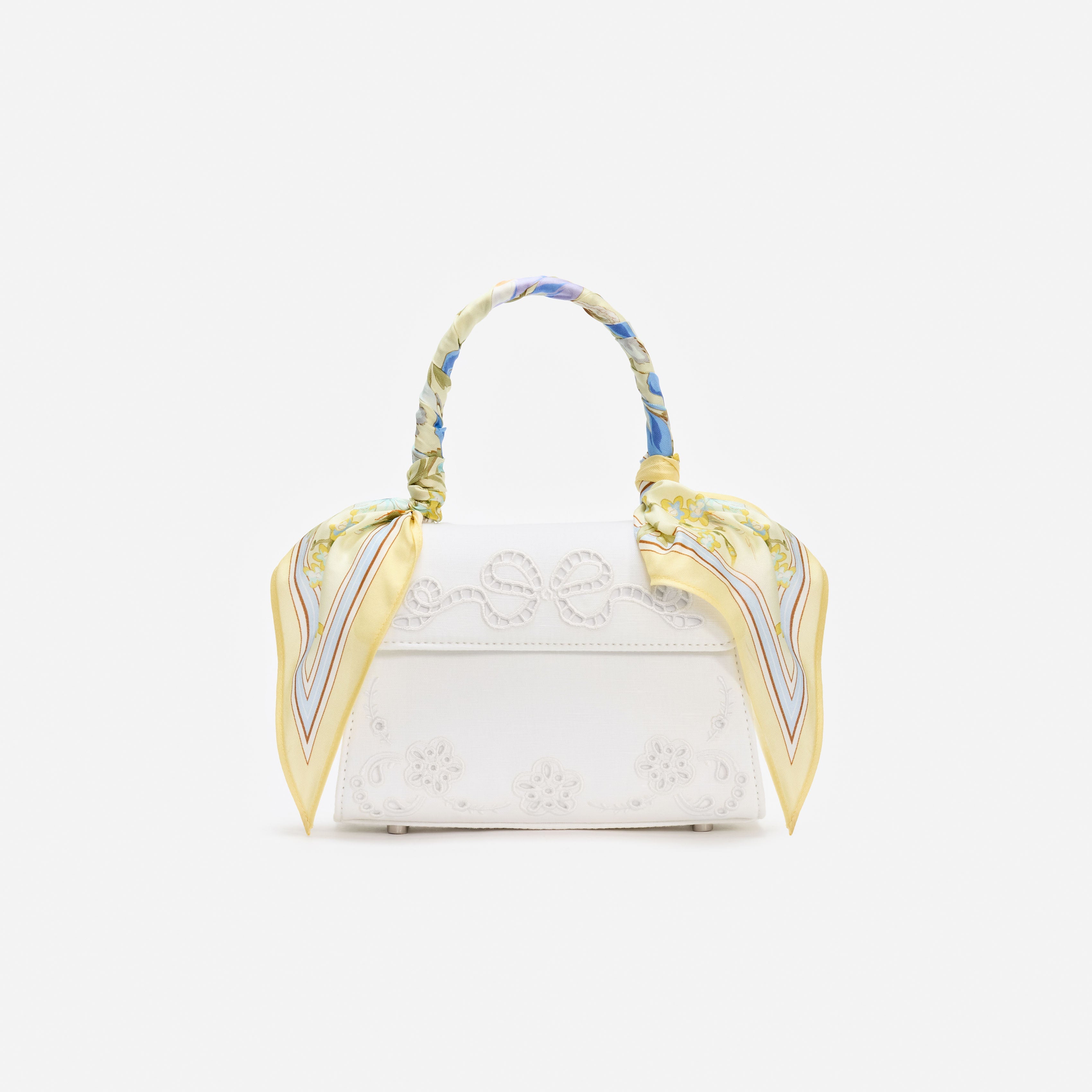 Cream Linen Yellow Floral Mini Bag