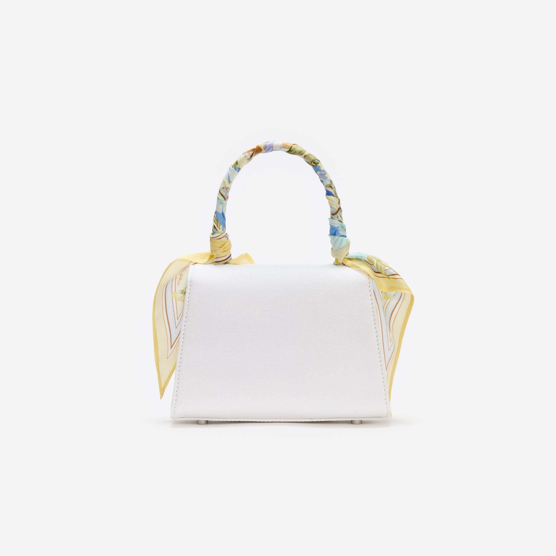 Cream Linen Yellow Floral Mini Bag