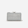 Blue Crystal Chainmail Clutch Bag