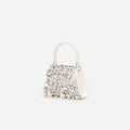 Cream Multi Crystal Mini Bag