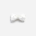 Cream Satin Pearl Bow Hair Clip