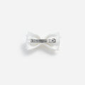 Cream Satin Pearl Bow Hair Clip