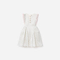 Cream Polka Dot Frill Dress