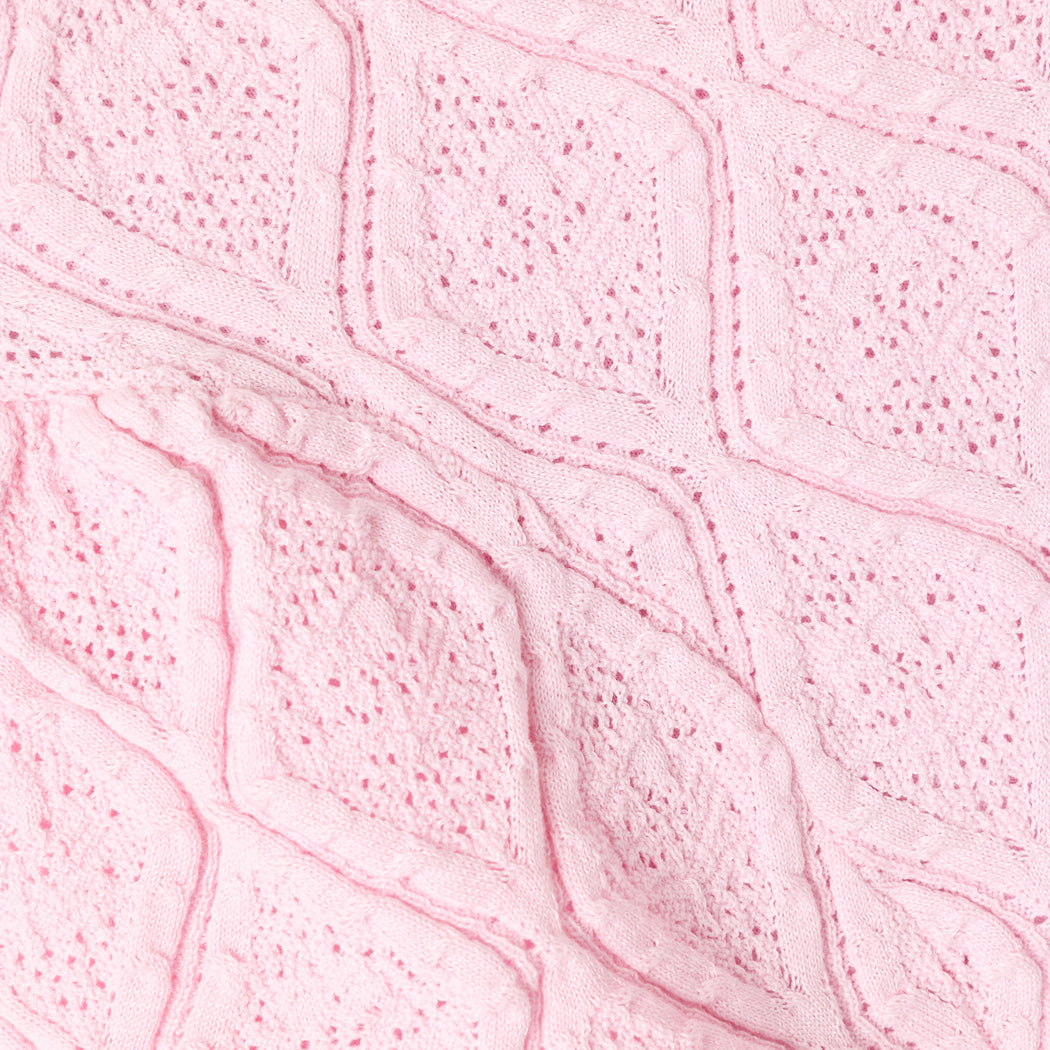 Pink Lace Bow Knit Skirt