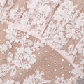 Pink Rhinestone Lace Midi Dress