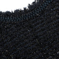 Navy Metallic Boucle Midi Dress